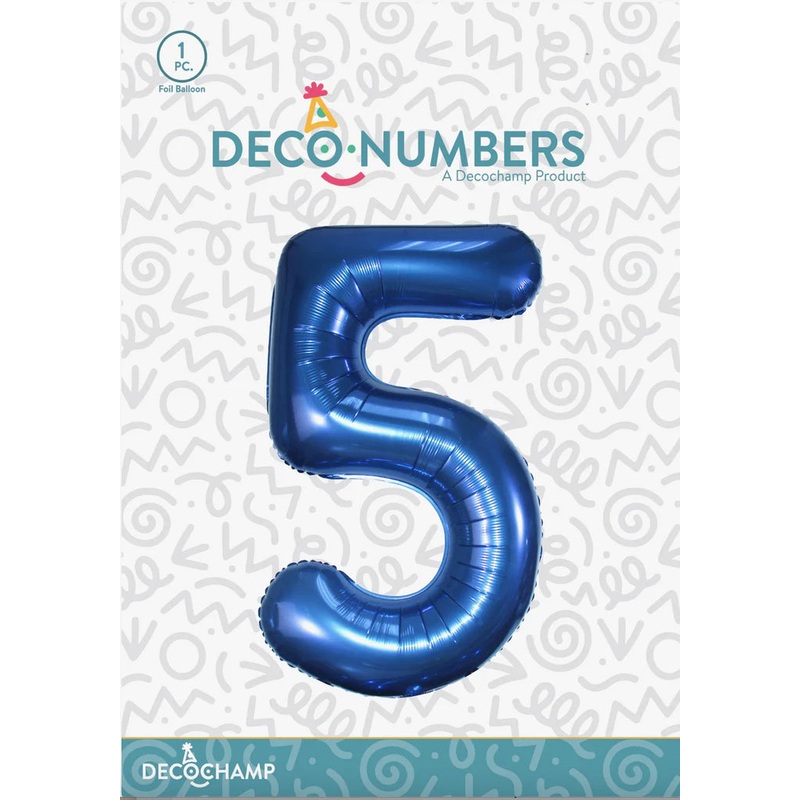 5 DecoNumber Navy Blue 321691