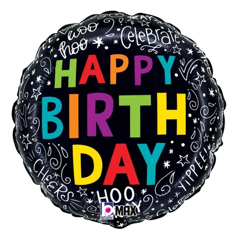 Birthday Doodles Mylar Balloon, 18" | 1 ct