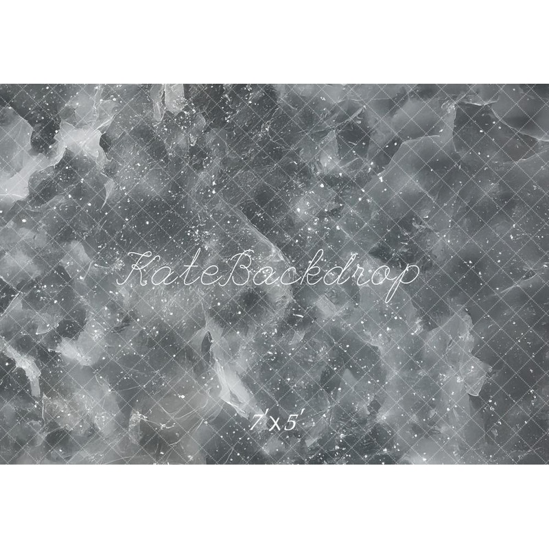 Kate Abstract Texture Cracked Ice Gray Floor Backdrop Designed by Mini MakeBelieve Microfiber (Printed) 7x5ft(2.2x1.5m)