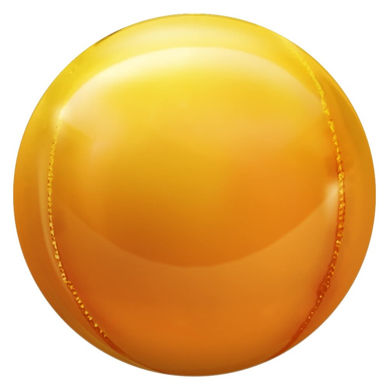 3D Sphere - Ombr Goldenrod 14 Balloon