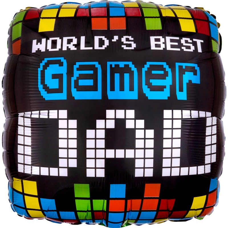 World's Best Gamer Dad 18 Balloon