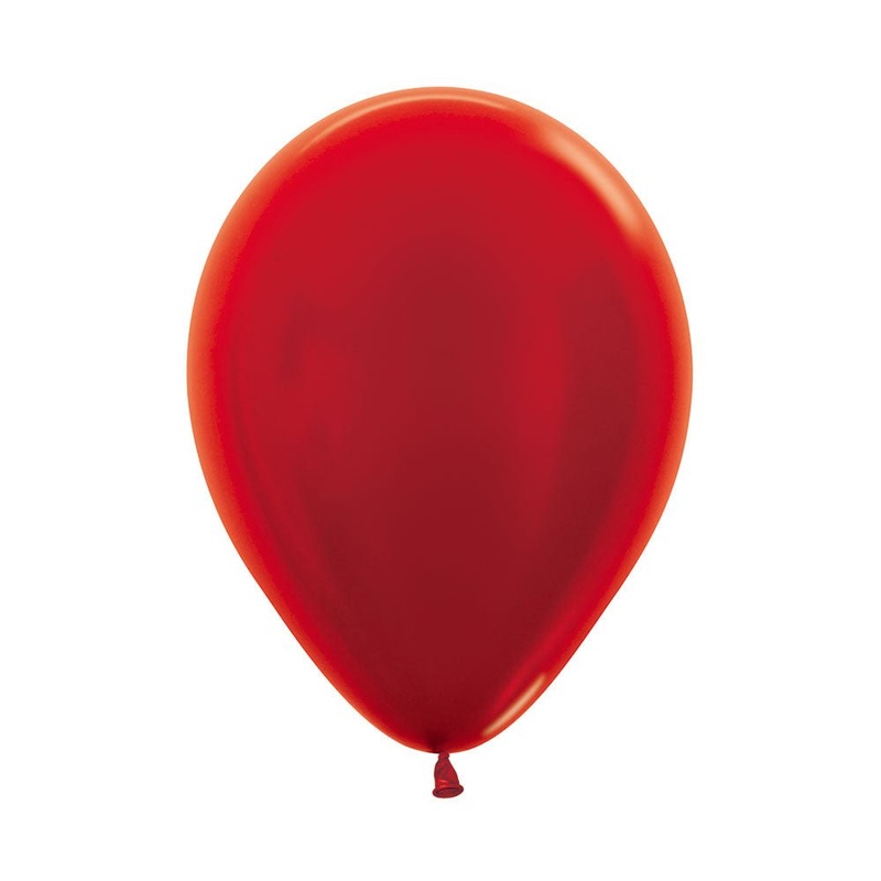 11" Sempertex Latex Balloon Pack, Metallic Red | 100 ct