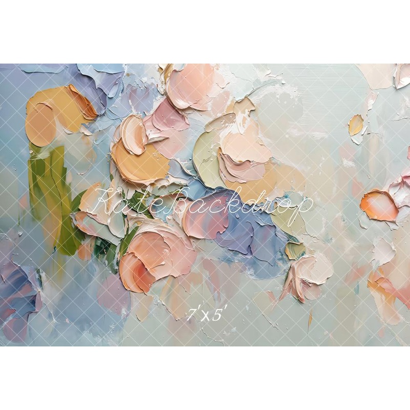 Kate Abstract Texture Pastel Backdrop Designed by Emetselch Microfiber (Printed) 7x5ft - small kids sitting / cake smash