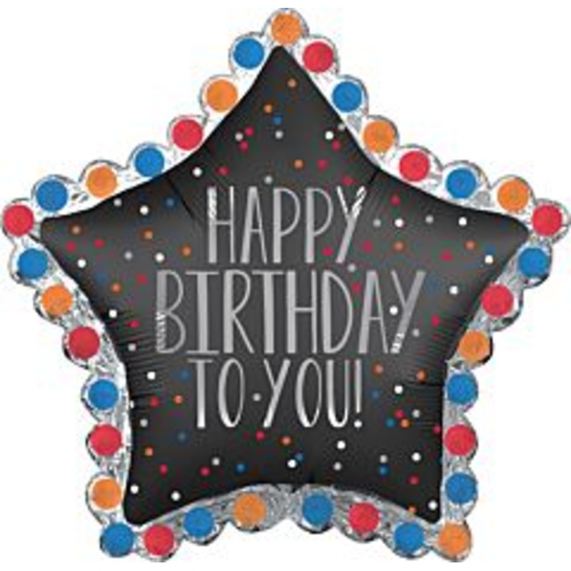 #051 Happy Birthday To You Star 32in Supershape