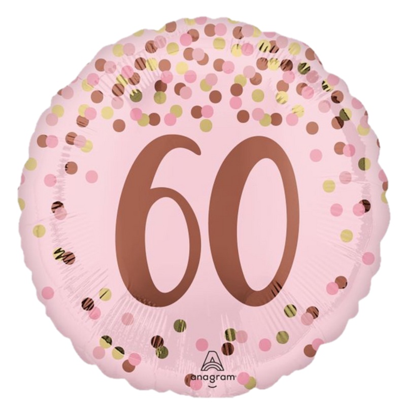 18" Happy 60th Birthday Pretty Pink