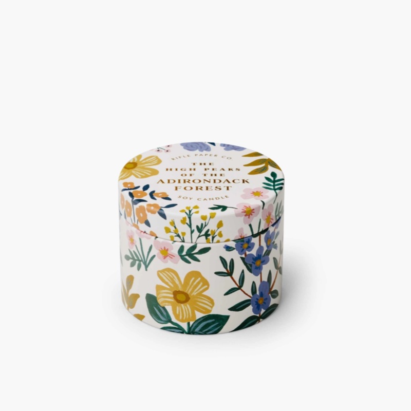 The High Peaks of the Adirondacks Forest Tin Candle