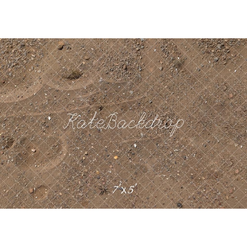 Kate Brown Sand Texture Floor Backdrop Designed by Kate Image Microfiber (Printed) 7x5ft - small kids sitting / cake smash
