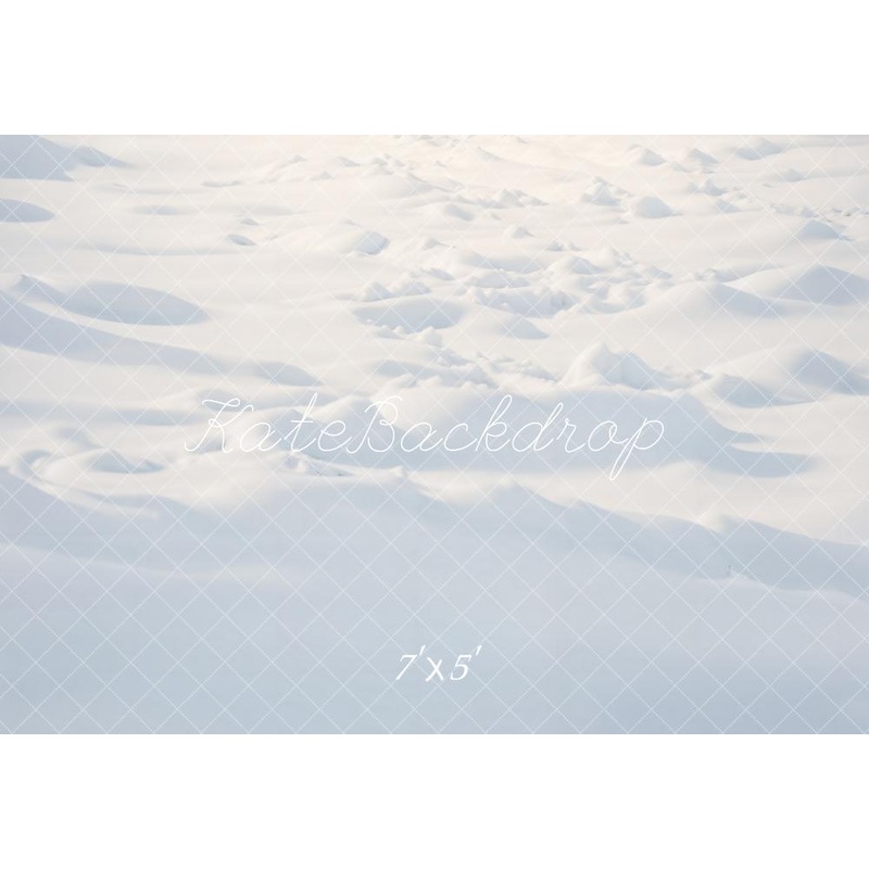 Kate Winter Outdoor Snow Floor Backdrop Designed by Kate Image 7x5ft(2.2x1.5m) Microfiber (Printed)