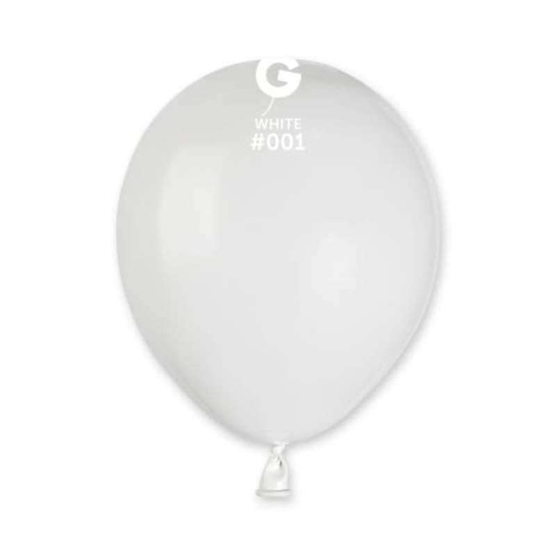 White 5 Latex Balloons (100 count)