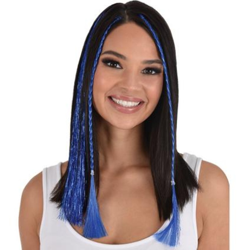 Blue Tinsel Hair Extensions | 3 pc