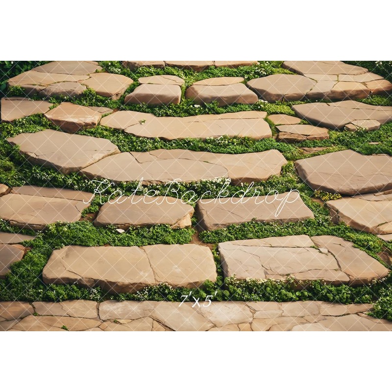 Kate Stone Pathway Grass Floor Backdrop Designed by Emetselch Microfiber (Printed) 7x5ft(2.2x1.5m)