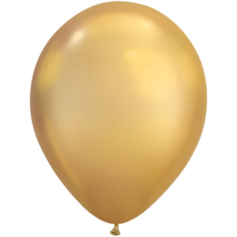 Reflex Gold, 11" Latex Single Balloon | Does Not Include Helium