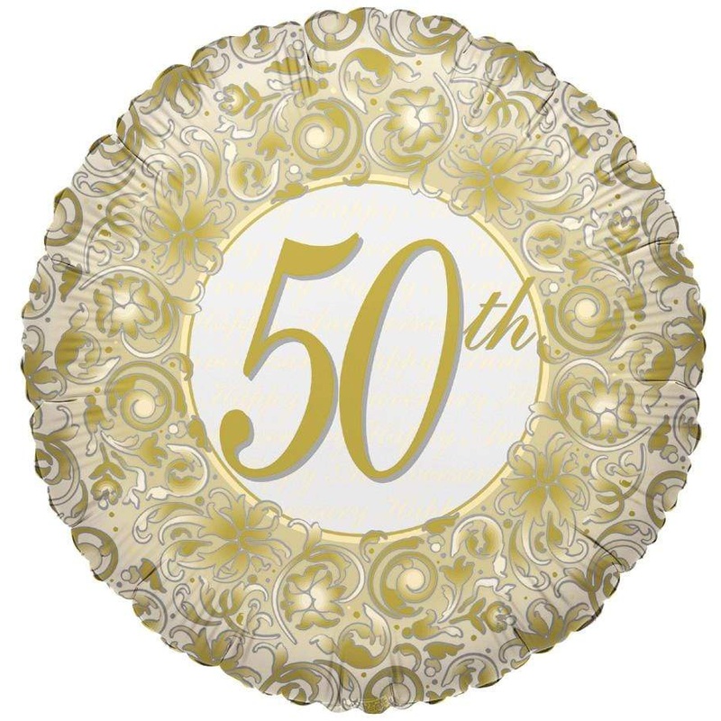 50th Anniversary Gold 18 Balloon
