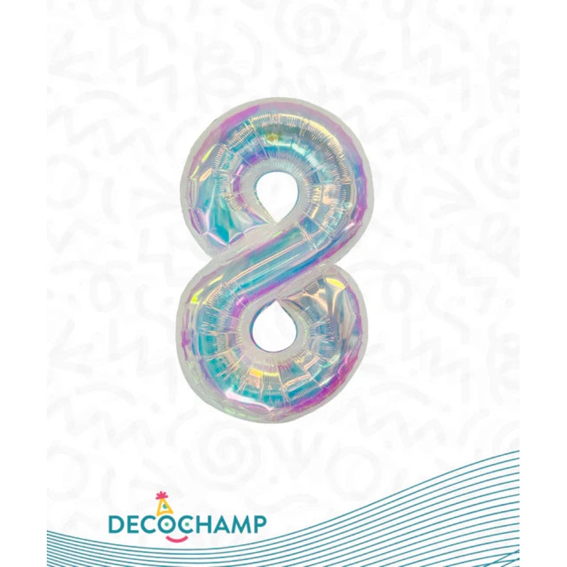 Deco Number 8 Iridescent 322551