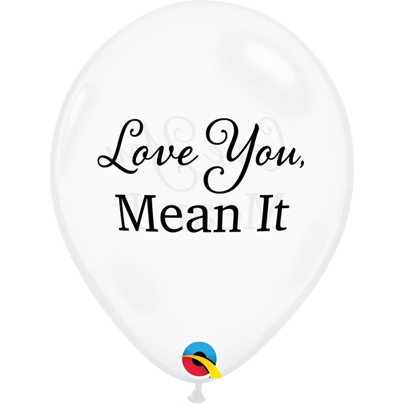 Simply Love You, Mean It Clear 11 Latex Balloons (50 count)