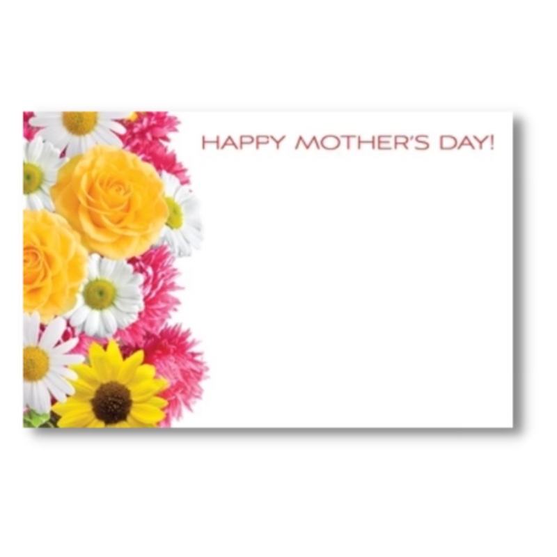 Mother's Day Traditional Flowers Enclosure Cards | 50 Count