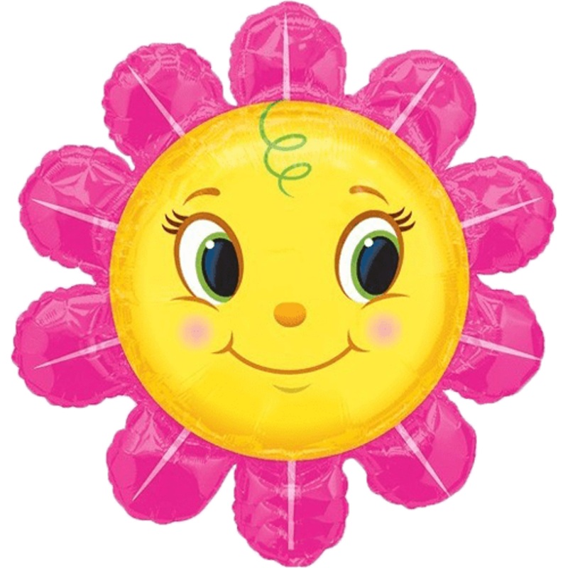 29" Smiley Face Sunflower Flower Balloon