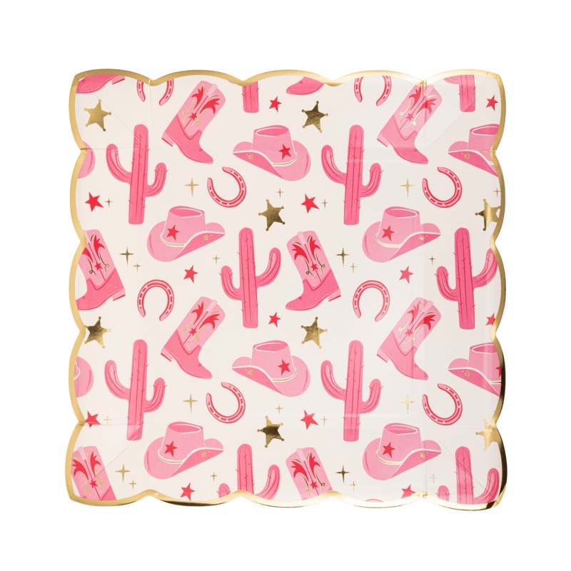 Cow Gal Pattern Paper Plate 9" | 8 ct