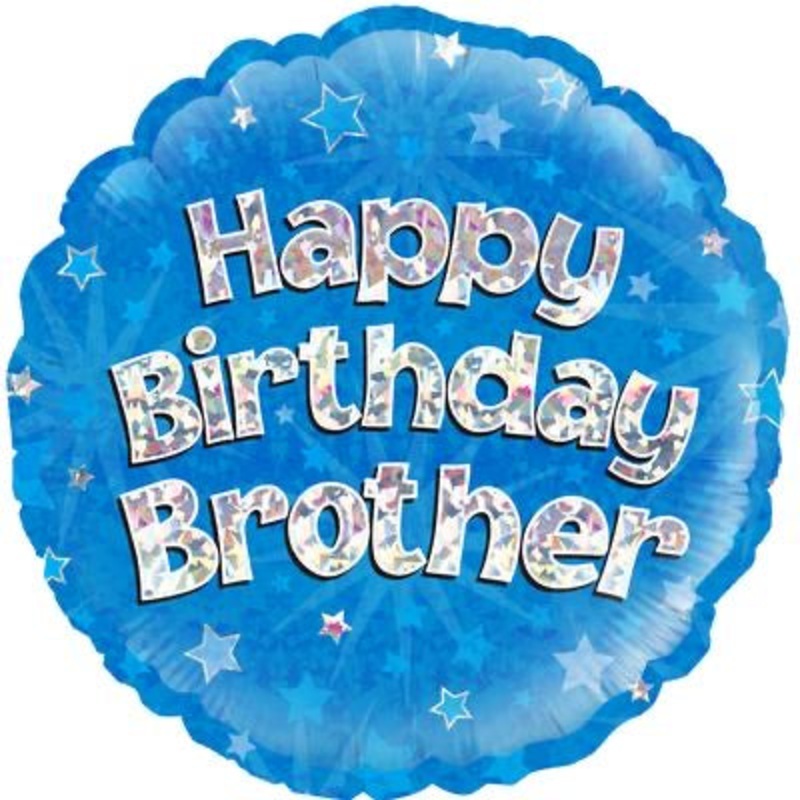 18 Standard Foil Helium Balloon - Happy Birthday Brother