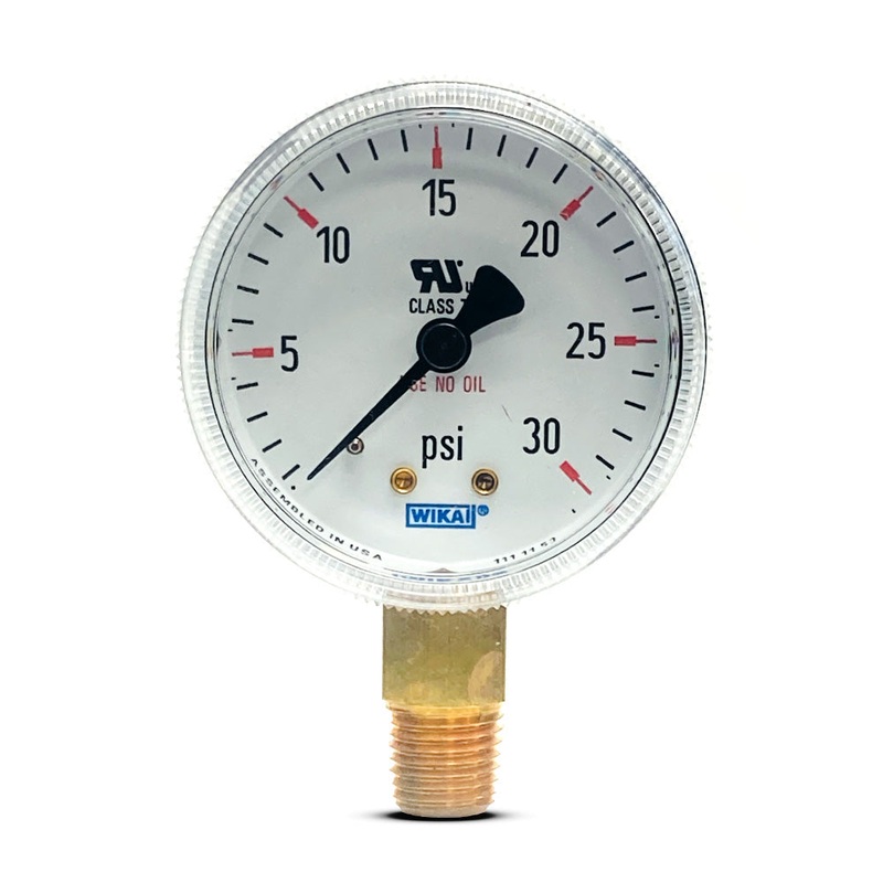 2 Chrome Plated Pressure Gauge - Dial Oxygen Service