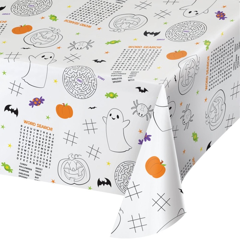 Halloween Activity Paper Tablecover 54" X 102" | 1ct