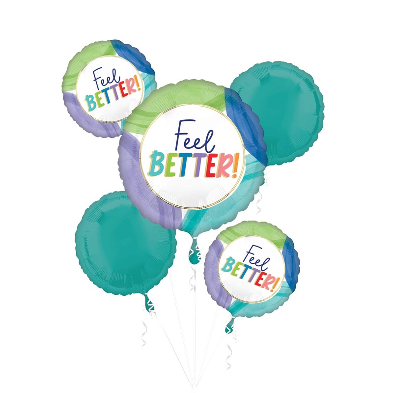 Cutout Collage Feel Better Balloon Bouquet | 5 pcs