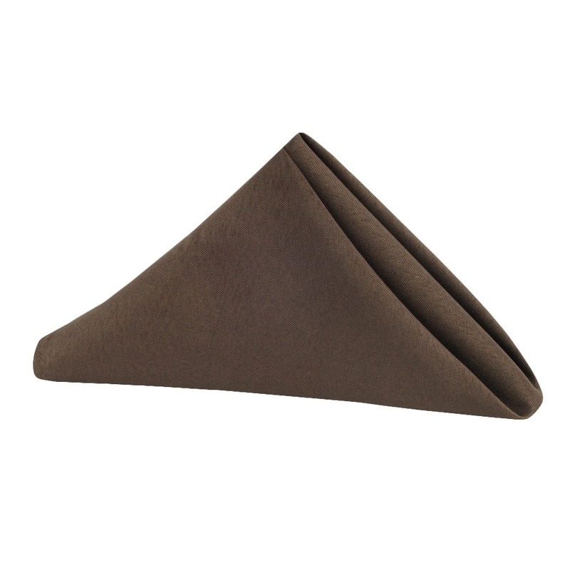 Premium Polyester Napkin 20"x20" - Chocolate Brown