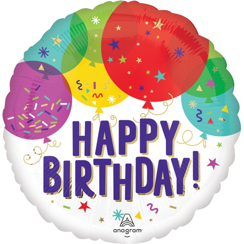 Birthday Balloons Mylar Balloon, 18" | 1 ct