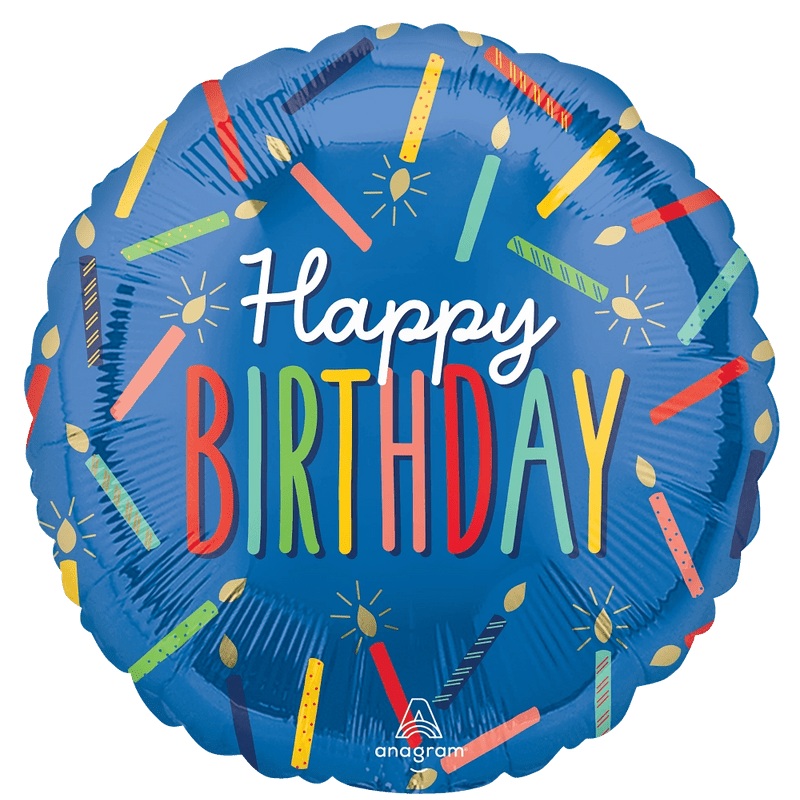 Birthday Candles Mylar Balloon, 18" | 1 ct