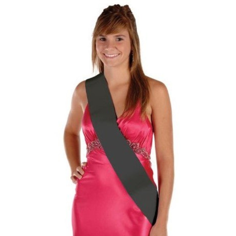 Black Satin Sash | 1ct