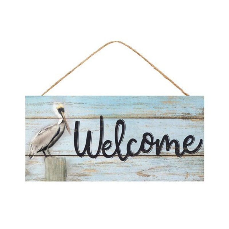 12.5" Welcome Pelican Sign