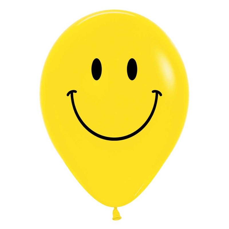 Smiley Face Yellow 5 Latex Balloons (100 count)