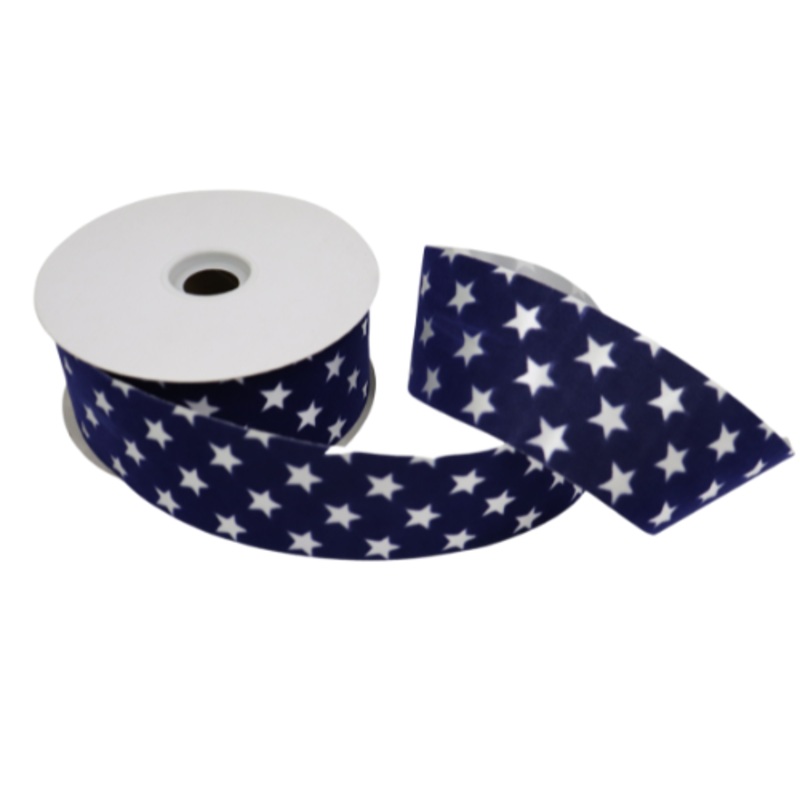 #9 | #40 Persuezion Star Royal and White | Two Size Options! #9 (1 3/8" Wide x 25 Yards Long)