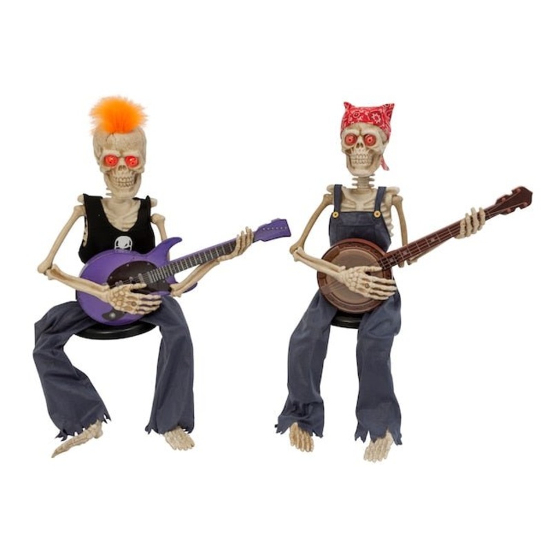 Talking Lighted Animatronic Skeleton Figurines 2pk | 1 ct