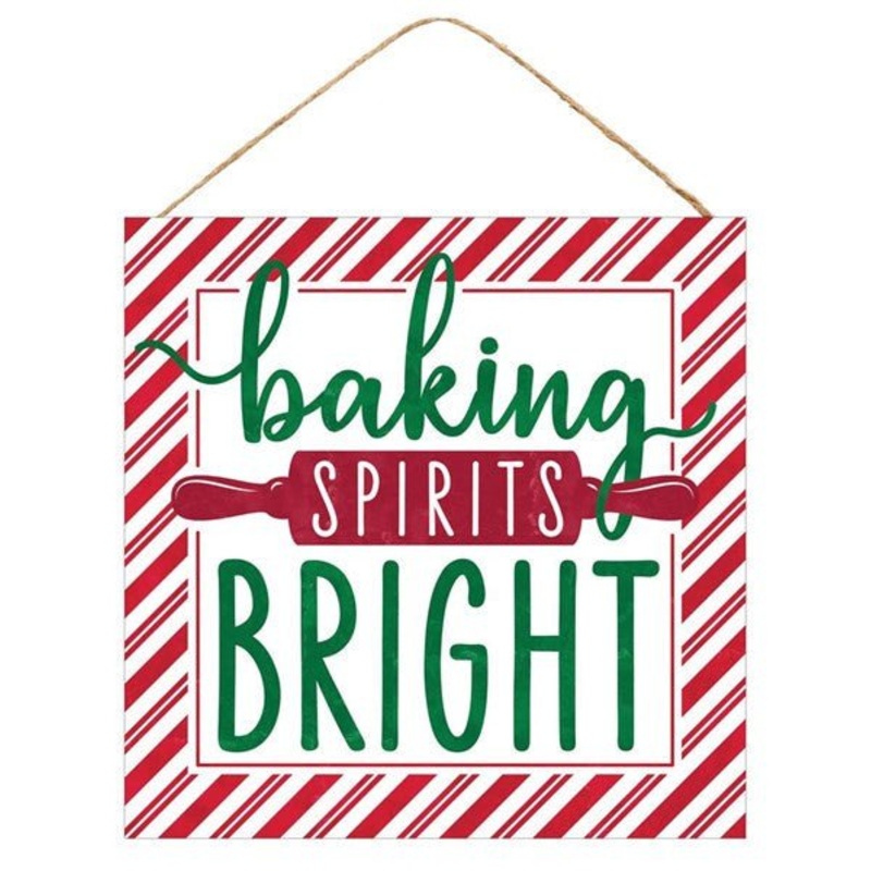 10" Baking Spirits Bright Sign
