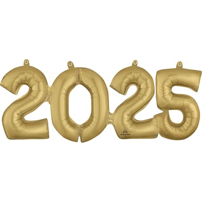 2025 White Gold Air-filled Balloon Phrase Set