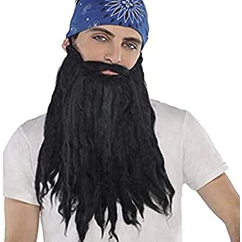 Black Plush Beard & Moustache | 1ct
