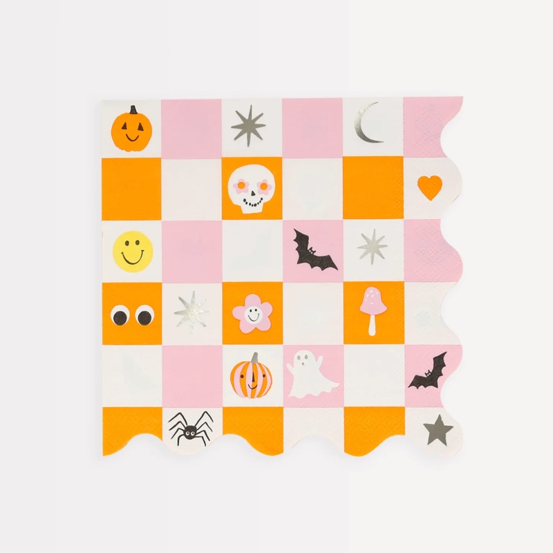 Groovy Halloween Icon Large Napkins