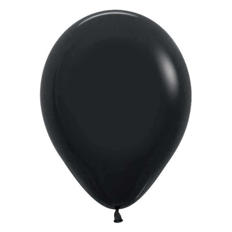 11" Sempertex Latex Balloon Pack, Metallic Black | 100 ct
