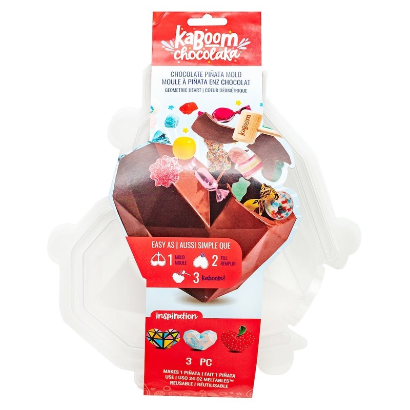 KaBoom Chocolaka Geometric Heart Chocolate Piata Mold | 1ct