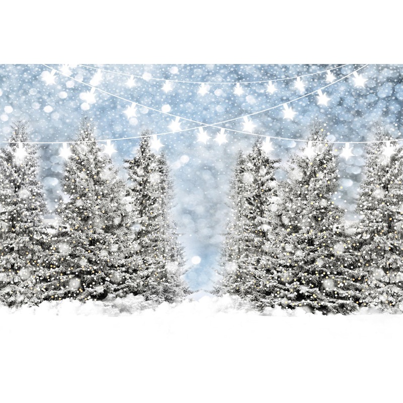 Kate Winter Backdrop Bokeh Tree Snow Light for Photography 5x3ft - newborns and babies Microfiber (Printed)