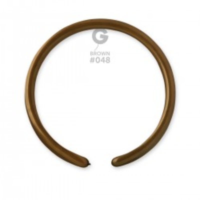 Solid Balloon Brown D2 (160)-048 | 50 balloons per package of 1'' each