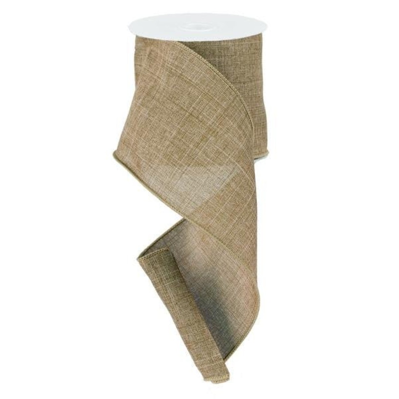 Beige Royal Faux Burlap Ribbon - 4" x 10Yd