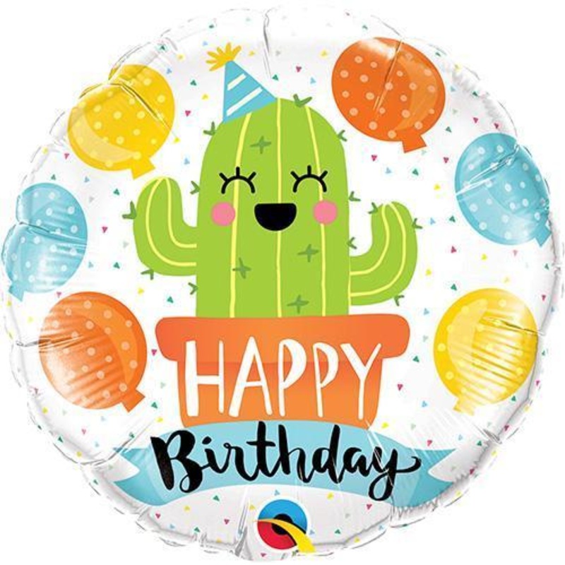 Cactus Birthday Small Balloon Helium-Filled (local only)