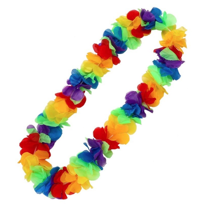 Neon Rainbow Flower Lei | 1ct