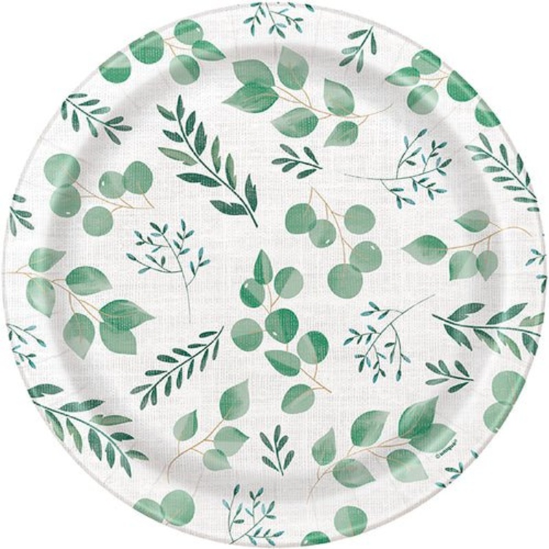 Fresh Greens Botanical  Paper Plates 9" | 8ct