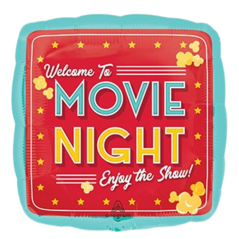 18" Welcome To Movie Enjoy The Show Popcorn