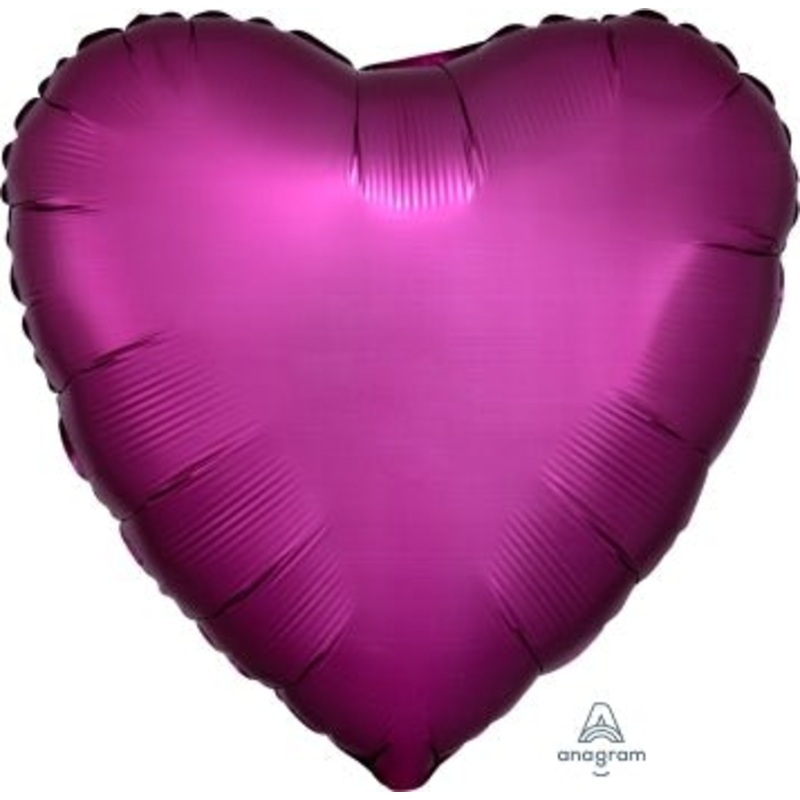 Pomegranate Satin Luxe Heart Balloon 18" | 1ct