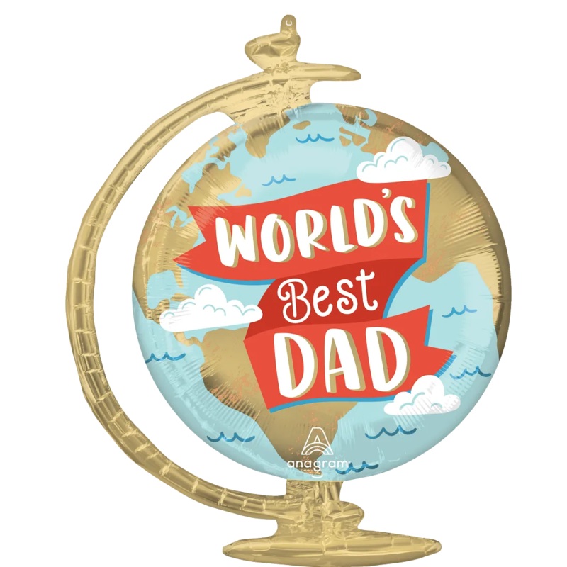 World's Best Dad Globe 23 Balloon