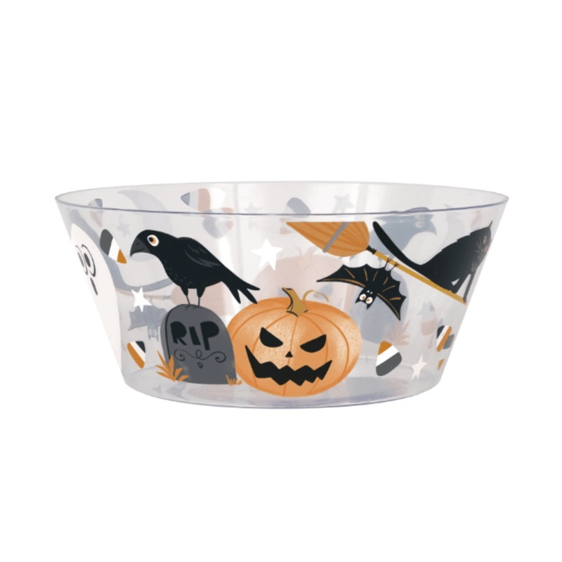 Halloween Bats & Boos Plastic Serving Bowl 10" | 1 ct